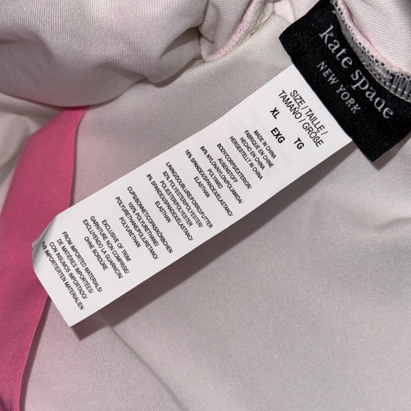 NWT Kate Spade Surf Pink Tulip Floral One Piece Swimsuit Bathing Suit Size XL - Picture 11 of 11